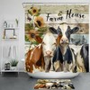 Rustic Floral Sunflower Cow Shower Curtain for a Farmhouse Bathroom Makeover