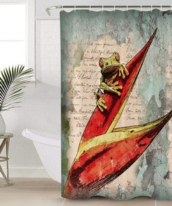 Rustic Flower Frog Unique Shower Curtain to Add Charm to Your Bathroom