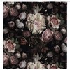 Rustic Flower Shower Curtain Retro Rose Blossom Peony Boho Bathroom Decor
