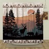 Rustic Forest Deer Shower Curtain - Hunting Woodland Theme Lodge Bathroom Decor