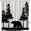 Rustic Forest Wild Animal Cabin Print Shower Curtain - Bathroom Decor