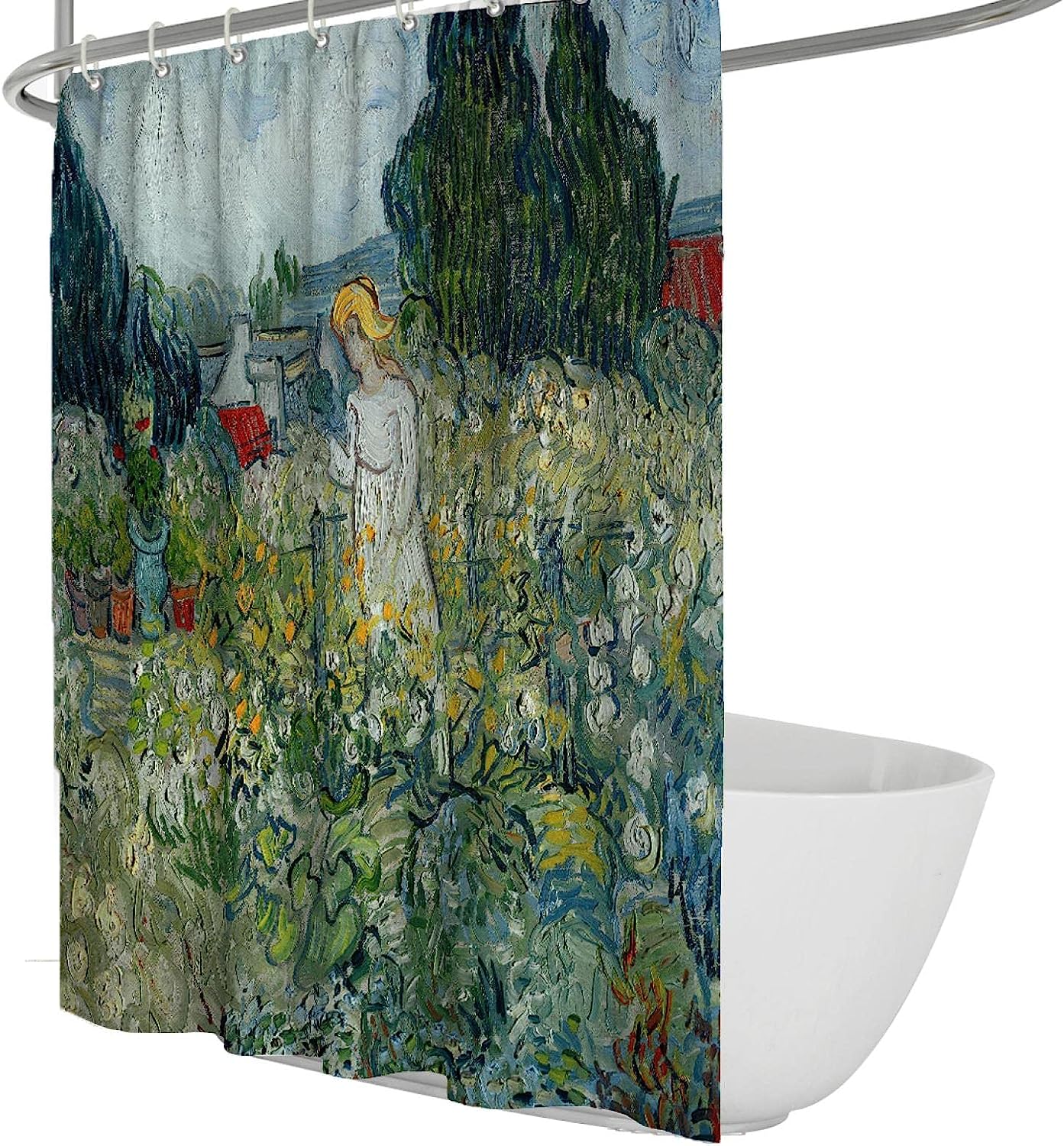Rustic Garden Van Gogh Art Shower Curtain With Waterproof Fabric For Home Bathroom Accessories