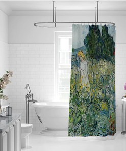 Rustic Garden Van Gogh Art Shower Curtain With Waterproof Fabric For Home Bathroom Accessories