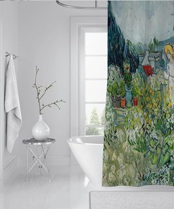 Rustic Garden Van Gogh Art Shower Curtain With Waterproof Fabric For Home Bathroom Accessories