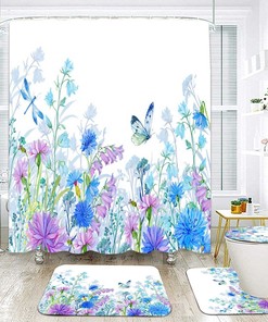 Rustic Garden Water-Repellent Shower Curtain