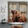 Rustic Highland Cow Shower Curtain - A Unique Twist For A Farmhouse Bathroom