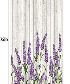 Rustic Lavender Wooden Plank Stall Size Shower Curtain