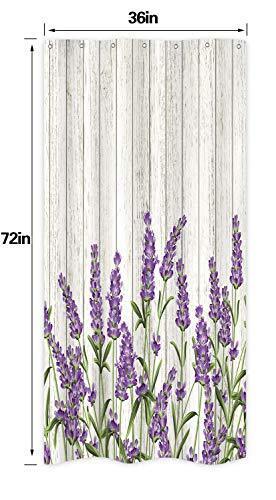Rustic Lavender Wooden Plank Stall Size Shower Curtain