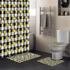 Rustic Lemon on Buffalo Plaid Print Shower Curtain