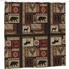 Rustic Lodge Animal Shower Curtain for Bathroom Decor
