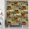 Rustic Lodge Bear Moose Deer Farmhouse Shower Curtains For Bathroom/Bathtub 