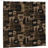 Rustic Lodge Bear Moose Trees Fabric Shower Curtain for Elegant Bathroom Decor