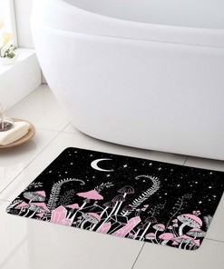 Rustic Mushroom Lodge Shower Curtain - Nature Inspired Bathroom Decor