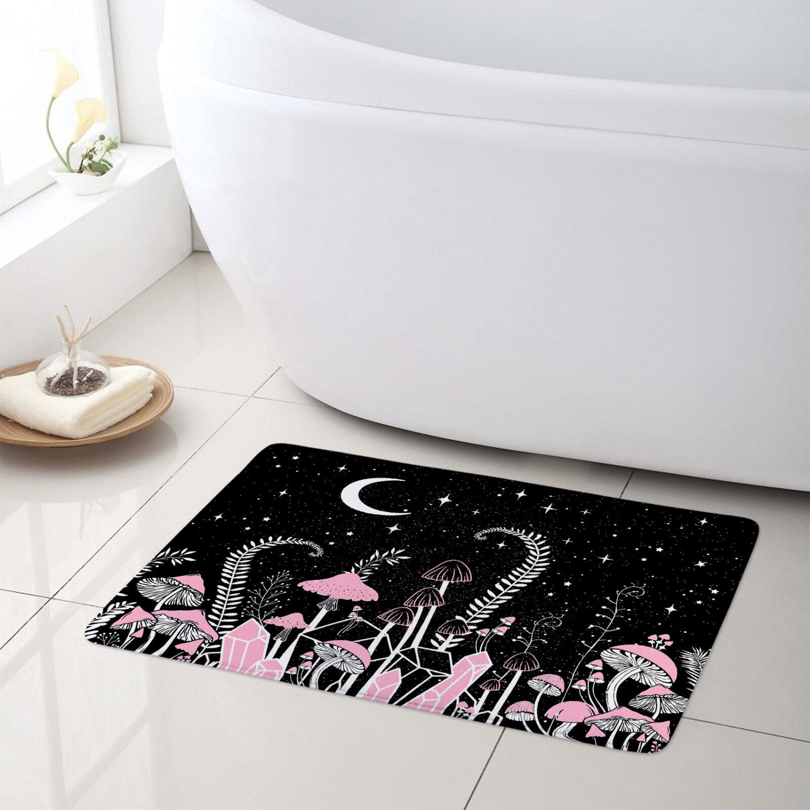 Rustic Mushroom Lodge Shower Curtain - Nature Inspired Bathroom Decor