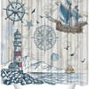 Rustic Nautical Sailboat Map Shower Curtain - Stylish And Durable