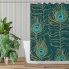 Rustic Peacock Feather Shower Curtain for Bathroom Farmhouse Bath Accessories and Home Decor