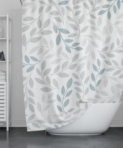 Rustic Pink Floral Shower Curtain with Vintage Plant Leaves for Your Bathroom