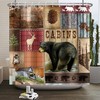 Rustic Plaid Farmhouse Animal Shower Curtain for Bathroom Decor