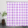 Rustic Plaid Geometric Shower Curtain, Farmhouse Bathroom Decor