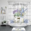 Rustic Provence Lavender Shower Curtain for French Country Bathroom Decor