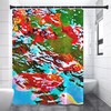 Rustic Red Koi Fish Shower Curtain for Japanese Bathroom Decor