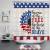 Rustic Retro Wood Independence Day Shower Curtain Set for a Patriotic Bathroom