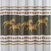 Rustic Running Remuda Horse Bath Shower Curtain with Paseo Road by HiEnd Accents