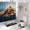 Rustic Shower Curtain With Bear Print, Perfect For Lodge Or Cabin Bathrooms