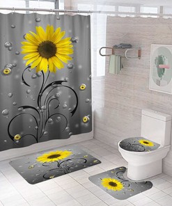 Rustic Sunflower Shower Curtain for a Cozy and Warm Bathroom