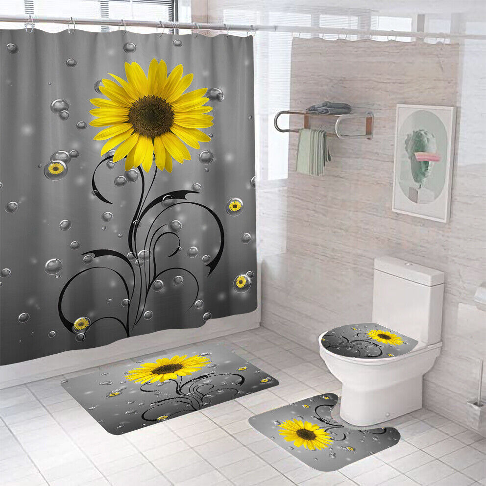 Rustic Sunflower Shower Curtain for a Cozy and Warm Bathroom