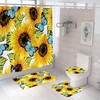 Rustic Sunflower and Butterfly Shower Curtain for your Bathroom 