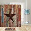 Rustic Texas Star on Wall Shower Curtain, Southwest Bathroom Decor with Waterproof Fabric