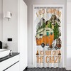 Rustic Trailers and Mountain Pine Trees RV Shower Curtain for Camper Bathroom