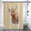 Rustic Vintage Background Highland Cow Farmhouse Style Shower Curtain - Available Now!