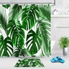 Rustic Watercolor Cactus Shower Curtain for Summer Bathroom Decor 