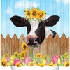 Rustic Watercolor Cattle Farm Animal Shower Curtain - Stylish And Durable