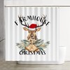 Rustic Waterproof Fabric Shower Curtain With Wildlife Animal Deer For Farmhouse Christmas 