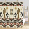Rustic Western Boho Shower Curtain with Southwestern Native American and Tribal Prints