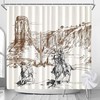 Rustic Western Cowboy Shower Curtain For Farmhouse Bathroom