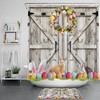 Rustic Wood Barn Rabbit Easter Eggs Bathroom Accessory Set