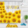 Rustic Wood Plank Sunflowers Shower Curtain for a Country Bathroom Decor