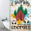 Rustic Wooden Stall Happy Camp Decorations Bathroom Decor With Camper Rv Shower Curtain For Bathroom