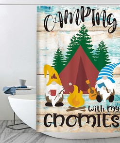 Rustic Wooden Stall Happy Camp Decorations Bathroom Decor With Camper Rv Shower Curtain For Bathroom