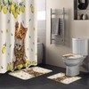 Rustic Yellow Lemon Pet Vintage Burlap Lovely Cats Unique Shower Curtains