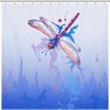 Rustproof Dragonfly Purple Watercolor Shower Curtain Set, Machine Washable for Easy Bathroom Decor