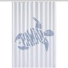 Rustproof Hooks Hawaii Turtle Shower Curtain Fabric For Bathroom
