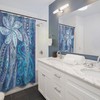 SAMOAN Cool Blue Ocean Polynesian Hawaiian Shower Curtain