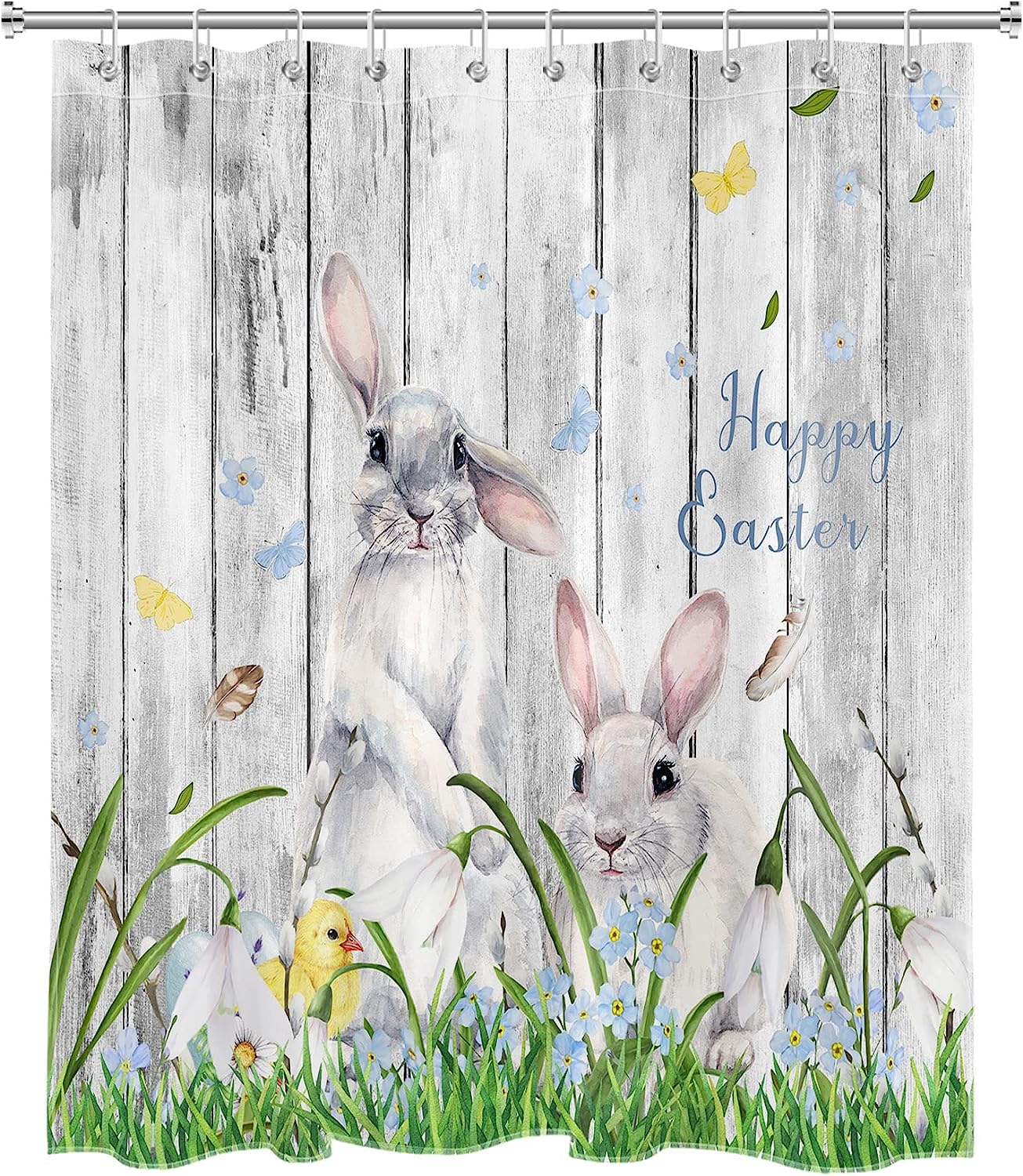 SCECALA Easter Shower Curtain- Add a Fresh Spring Look to Your Bathroom
