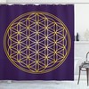 Sacred Circle Overlap Geometric Pattern Shower Curtain For Modern Bathroom Decor