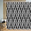 Sacred Geometrical Flower Shower Curtain, Japanese Style Waterproof Fabric Bathroom Decor